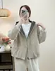 Chamarra Corta con Capucha Acolchada Diamante para Mujer 2026 Otoño Nuevo Estilo Coreano Holgada Casual Acolchada Reversible Top Reversible