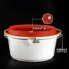 Tazón Redondo Desechable 1750ml Caja de Empaque con Tapa de Cierre, Tazón para Sopa Picante Hot Pot para Llevar, Gran Capacidad con Tapa