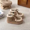 Botas Infantiles Bebé Lindas Botas de Dos Algodones 2025 Invierno Nuevas Botas Birkenstock para Niñas Botas Cortas Cálidas Forradas de Polar para Niños