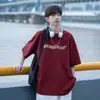 Camiseta de manga corta para hombre de algodón puro de peso pesado, nuevo estilo de verano, holgada y simple con estampado de letras, top casual holgado de media manga para hombre