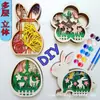 Nuevos adornos de animales DIY manualidades de madera hechas a mano para niños alce del bosque elefante zorro dinosaurio pintura creativa
