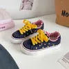 Diseño Estilo Coreano Bloque de Color Tendencia Nacional Zapatos de Lona con Estrellas Moda para Mujer Versátiles de Caña Baja Transpirables Casuales H1575