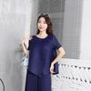Camiseta Fresca Plissada Miyake para Mulheres Verão 2024 Fina Design Assimétrico Elegante Efeito Emagrecedor Top Roupas Femininas
