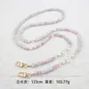 Cadena Larga para Teléfono Cruzada con Perlas de Forma Irregular, Cordón Sencillo para Teléfono con Cuentas, Correa para Teléfono, Cadena para Bolso