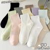 Calcetines Zhuji de color puro para mujer, estilo ins de primavera y verano, calcetines deportivos de algodón de moda, calcetines de media pantorrilla antideslizantes de doble elasticidad, venta al por mayor