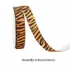 Fita Rosqueada com Impressão Digital Personalizada pelo Fabricante com Fita de Transferência Térmica Fita para Embalagem de Presente Estampa de Leopardo Estampa de Zebra Moda