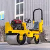 Compactador de rolo de estrada estilo direção de carro compactação de canteiro de obra de pavimentação asfáltica de estrada interna fabricantes reais podem assistir vídeo máquina
