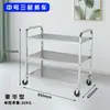 Carrinho de Jantar de Três Camadas Carrinho de Jantar de Aço Inoxidável Carrinho de Tigelas de Metal Carrinho de Servir para Restaurante Comercial Carrinho de Hotel Removível