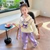 Conjunto de Roupa para Meninas, Novo Estilo Primavera e Outono 2025, Roupa de Primavera Kuromi Infantil, Roupas Estilosas para Meninas, Conjunto de Primavera para Bebês