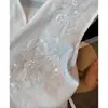 Chaleco de Lino Blanco con Bordado Pesado y Perlas, Cuello en V, para Mujer, Verano Nuevo, Moda de Gama Alta, Top sin Mangas con Temperamento