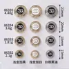 Botones Metálicos de Doble Anillo para Goteo de Aceite Cosidos a Mano para Abrigos de Lana, Chaquetas, Trajes, Botones para Ropa Formal, Botones Dorados