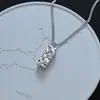 Novo Colar de Selo da Sorte Geométrico Estilo Chinês com Gelo Triturado, Corrente de Suéter de Luxo Leve de Alta Qualidade, Acessório de Outono e Inverno