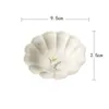 Posavasos de Cerámica con Glicinias Pintadas a Mano Miyan Platillo de Pétalos Hecho a Mano Accesorios para Ceremonia del Té con Base Aislante para el Hogar Simple y Moderno