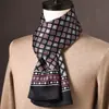 Bufanda de Seda de Lunares para Hombre, Bufanda Larga y Estrecha para el Cuello, Bufanda de Seda de Morera para Primavera y Otoño para Hombres, Nuevo Estilo 2026, Adecuada para Combinar con Trajes y Camisas