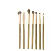 Conjunto de 7 pincéis de maquiagem de abacate, cerdas de fibra macia que não irritam o rosto, conjunto de ferramentas de beleza com cerdas macias, fácil para iniciantes