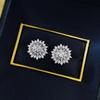 Mu Jing Joyería Plata S925 Estilo Navideño Moda Personal Copo de Nieve Estrella Placa Pendientes Diarios Joker