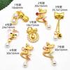 Acessórios de pingente de ouro antigo sereia laço Pérola pulseira DIY colar ouro de areia incrustação pequenos acessórios Sino