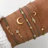 Explosiones de comercio exterior joyería simple moda Joker collar pulsera anillo pendientes traje en stock entrega 48 horas