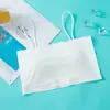 Nova Camisola Tubo de Seda Gelada com Costas Bonitas, Anti-Exposição, Faz Seios Pequenos Parecerem Menores, Sutiã Base Envolvente para Mulheres, Estilo Coreano Sutiã para Meninas
