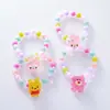 Pulsera Nueva de Oso de Dibujos Animados Linda para Niñas con Cuentas de Colores, Pulsera de Princesa, Joyería Pequeña al por Mayor