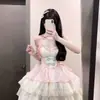 Kikyo House Contrato de Amor Estilo Original Lolita Princesa Deseo Puro Vestido Corto con Tirantes Halter Falda Abullonada