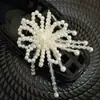 Acessórios de Flor de Sapato de Cristal Resistentes Estilo Coreano com Lantejoulas Bordadas, Franjas de Cristal Exquisite de Estilo Leve de Luxo
