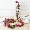 Enredaderas de Rosas, Flores Artificiales, Arcos, Conductos de Aire Acondicionado Cubiertos con Enredaderas para Paisajismo, Decoraciones de Boda, Adornos de Techo, Flores Artificiales
