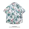 Camisa Hawaiana de Manga Corta Camisa de Manga Corta para Hombre Verano Nuevo Playa Camisa Floral Ropa de Pareja Camisa Holgada