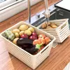 Cesta de almacenamiento para artículos varios y bocadillos transfronterizos, caja organizadora de juguetes, cesta de almacenamiento para gabinete doméstico, cesta perforada para almacenamiento de verduras de cocina