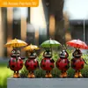 Juguetes de Paraguas de Insectos Lindos Transfronterizos de 5 Piezas, Decoraciones de Jardín Acrílicas, Adecuados para Decoración de Jardín, Césped, Macetas, Patio