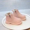 Botas de Nieve Cómodas de Suela Blanda para Niñas 2026 Otoño/Invierno Nuevo Estilo Botas Cálidas de Algodón Peludo para Niños Mayores Zapatos Peludos de Moda