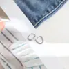 Pendientes Minimalistas Versátiles de Estilo Francés, Elegantes Pendientes Ovalados de Acero de Titanio Chapados en Oro de 18 Quilates, Pendientes de Aro Simples Versátiles de Lujo Ligero