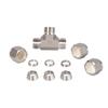 Marca Roke Transfronterizo Más Vendido Acero Inoxidable Ss316 Tubería Métrica 2-50mm Conector Intermedio de Tres Vías con Doble Virola