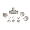Marca Roke Acero Inoxidable Ss316 Tubería Métrica 2-50mm Conector Intermedio de Tres Vías Doble Férula
