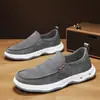 Zapatos de Papá de mediana edad Estilo Nuevo para Todas las Estaciones Ligeros Transpirables Zapatos Casuales Tela de Paraguas Suela Plana Zapatos para Hombre Caminar al Aire Libre Zapatos de Viaje