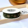 Cinta de Terciopelo Estampada en Oro Estilo Nuevo Estilo Navideño Cinta Decorativa Navideña Material para Lazo de Caja de Regalo Empaque de Regalo