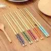 Palillos de Bambú Natural para Restaurantes, Sin Pintar ni Encerar, Ecológicos, Resistentes al Calor, Uso Doméstico, Resistentes al Moho, Antideslizantes, Palillos de Bambú Florales Pequeños