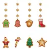 Navidad Transfronteriza Productos Nuevos Decoraciones para Fiestas Navideñas de Invierno Adornos Colgantes Calcetín con Copos de Nieve Portacalcetines Hombre de Jengibre Colgantes para Árbol de Navidad