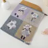 Nova Toalha Jacquard de Gaze Algodão Puro Lavar Rosto Desenho Animado Quadrada Grande Toalha de Mão para Pendurar Toalha Quadrada de Gaze de Algodão para Bebê