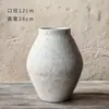Vaso de cerâmica retrô chinês feito à mão, cerâmica, barriga grande, para flores, grande, decoração de sala de estar, varanda, atacado