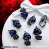 Accesorios de Estilo Oscuro Estilo Europeo y Americano Mariposa Negra Pistola Cruz de Rosa Colgante Pulsera de Cuentas DIY Collar