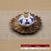 Suporte de Incenso Transfronteiriço Ornamento de Cerâmica Queimador de Incenso de Liga Metálica Estilo Japonês Base Bandeja de Incenso Uso Doméstico Suporte de Incenso de Fluxo Reverso Conjunto de Dois