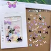 Arte de Uñas con Lazo Largo de Cinta Color Gelatina con Pajarita Transparente Hielo Estilo Ins Resina DIY Usable Lazo de Color Sólido
