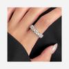 Anillo de Flor de Cuatro Hojas de Plata Esterlina S925 Moda Lujo Accesible Diamante Completo Diseño Nicho Fresco Pequeño Joyería de Mano de Alta Gama R02144