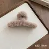Lindo pasador de pinza de peluche grande para la nuca, nuevo pasador de tiburón para otoño e invierno 2026, elegante pasador de oso para recogidos