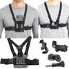 5 peças/conjunto Suporte de Clipe para Celular Ajustável com Suporte de Fixação de Alça de Peito para Câmera de Esportes Celular Acessório de Suporte Preto