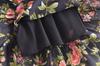 Ropa de Mujer Europea y Americana 2022 Nuevo Retro Francés Floral Pequeño Look Adelgazante Cola de Pez Falda Grande Vestido con Tirantes
