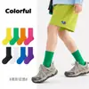 Calcetines de Otoño Chongchong Said para Niños Calcetines de Algodón Transpirables Dopamina para Bebé Calcetines de Media Pierna Estilo Coreano para Niñas Color Caramelo Venta al por Mayor