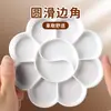 Paleta de Colores Pigmentos Flor de Ciruelo Plástico Engrosado Acrílico Caja de Color para Niños Estudiante Arte Plato Grande de Ciruelo