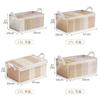 Caja de Almacenamiento Plegable Transparente Visible Portátil para Ropa y Pantalones Caja de Almacenamiento para Armario Doméstico para Ropa y Pantalones Artefacto de Almacenamiento en Capas